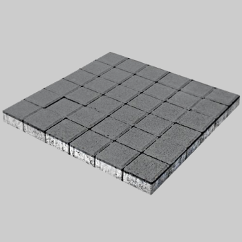 Тротуарная плитка Квадрат большой, 60 мм, серый, гладкая