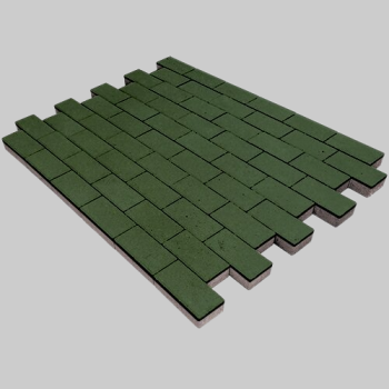 Тротуарная плитка Прямоугольник, 40 мм, оливковый, гладкая